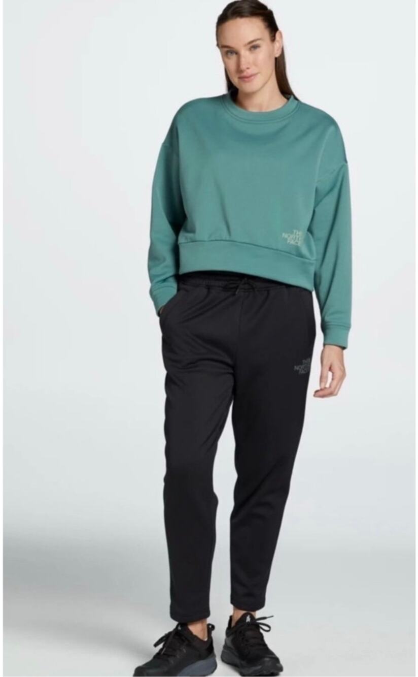 The North Face Women's Horizon Performance Fleece Crew Sweatshirt green size XL